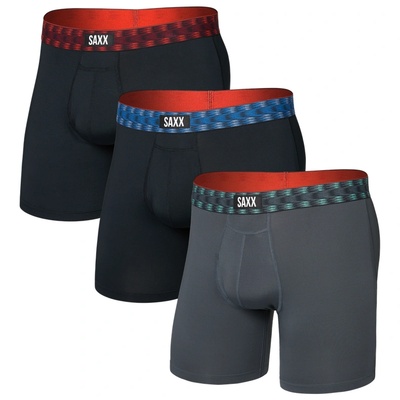 Saxx Multi-Sport Mesh Boxer Brief Fly 3Pk Размер: L / Цвят: черен