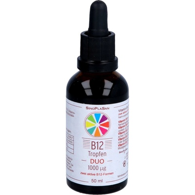 SinoPlaSan TRIO kvapky Vitamín B12 1000 µg metylkobalamín + adenosylkobalamín a kyselina listová 50 ml