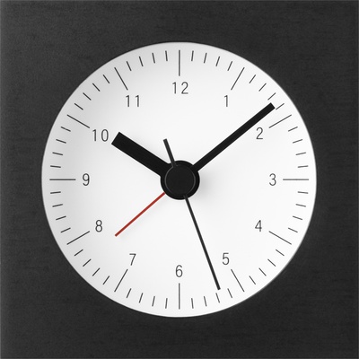 Lemnos Будилник City Pop големи фигури черно-бял (YK19-18 WH)