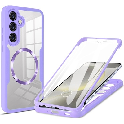 Techsuit Калъф за Samsung Galaxy S25 Plus + Протектор - ColorVerse 360 MagSafe MagSafe Series - лилав