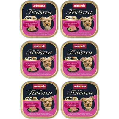 Animonda Vom Feinsten Adult Mini teľacie šunka a bazalka 6 x 100 g