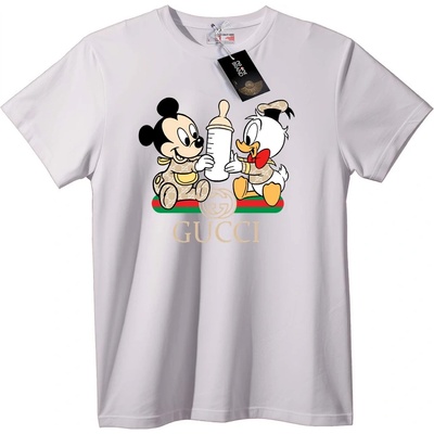 NOONEBRAND Тениска Gucci Mickey и Donald - M, Black