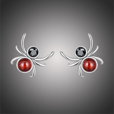 Grace Silver Jewellery stříbrné náušnice Pavouček Halloween E-ECE1517/168 stříbrná
