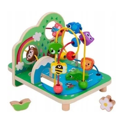 Tooky Toy Играчка Tooky: бебешки занимател с животни, дървен - Увеселителен парк