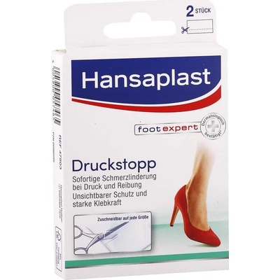 HANSAPLAST průhledná náplast proti tlaku a bolesti 2 ks 9 x 6,5 cm