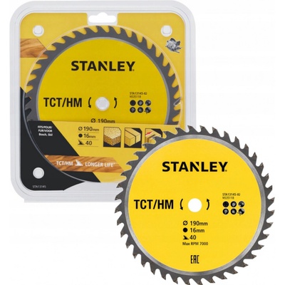 STANLEY J7-X13145XJ kotúč pílový 190(40z)x16