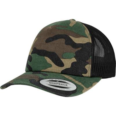 Flexfit Flexfit Camo Trucker 6606C/6606CA 5 panelová COT55606Cafo99-dark camo/b Maskáčová tmavá/černá