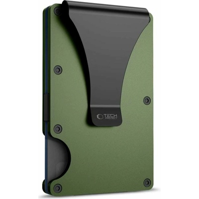 Tech-Protect Thorn RFID pouzdro na karty s klipem na bankovky - Military Green