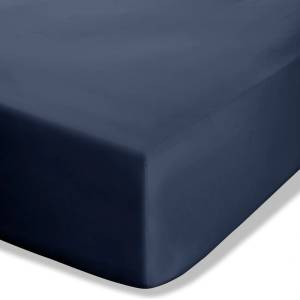 Catherine Lansfield Тъмносин еластичен чаршаф от перкал 150x200 cm Easy Iron Percale - Catherine Lansfield (BD/18277/W/KFD/NA)