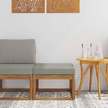 vidaXL Външна табуретка Солидно акациево дърво Естествен (900450)