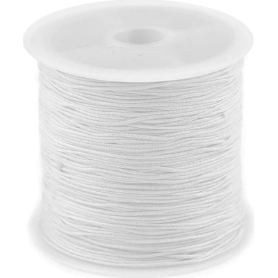 Šňurka na dozdobení účesu - polyester, 0,5mm, 25m Barva: bílá