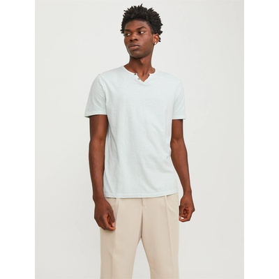 Jack and Jones Тениска Jack and Jones Men's Split Neck Regular Fit T-Shirt - Soothing Sea