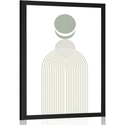 Plakát moderní duha s kruhy Mid-Century - 60x90 white
