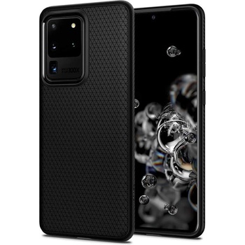 Spigen Liquid Air Case - тънък силиконов (TPU) калъф за Samsung Galaxy S20 Ultra (черен-мат)