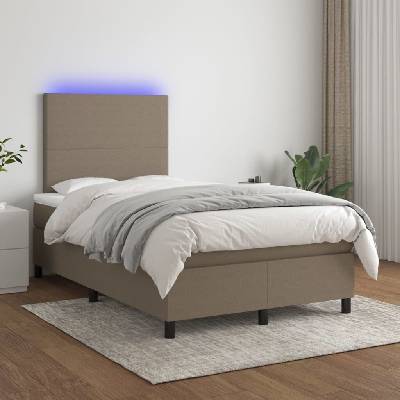 vidaXL 3134702 Boxspring postel s matrací a LED textil / barva taupe