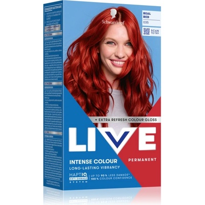 Schwarzkopf LIVE Intense Colour перманентната боя за коса цвят 035 Real Red