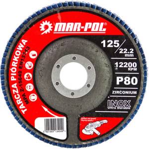 MAR-POL Ламеларен шлифовъчен диск 125mm P80/INOX 61233 (M07983)