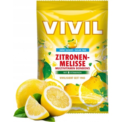 Vivil Multivitamin citron-meduňka + 8 vitaminů bez cukru 120 g