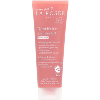 La Rosée Детска паста за зъби с органична ягода, 50 ml