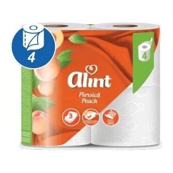 Alint Комплект тоалетна хартия Alint, праскова, 3 слоя, 4 ролки (5944570021957)
