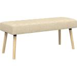 vidaXL Пейка с канали Кремаво 110 x 40 x 46 cm Текстил (42038494)