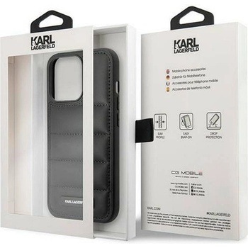 Image 1 of KARL LAGERFELD Гръб Karl Lagerfeld Quilted Puffy Metal Logo Case за iPhone 14 Pro Max - Черен (3666339077709)