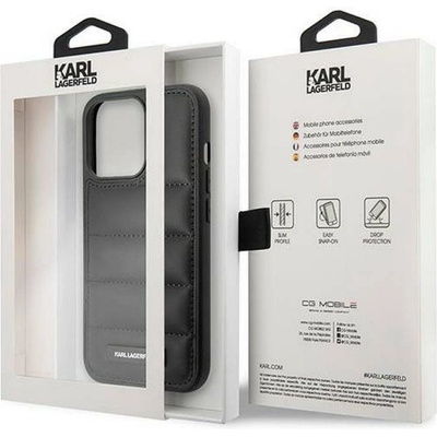 KARL LAGERFELD Гръб Karl Lagerfeld Quilted Puffy Metal Logo Case за iPhone 14 Pro Max - Черен (3666339077709)