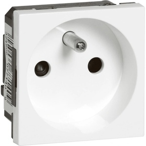 Legrand 077140 Контакт френски стандарт PR с автоматични клеми, 2М бял Mosaic , - КК0917 (КК0917)