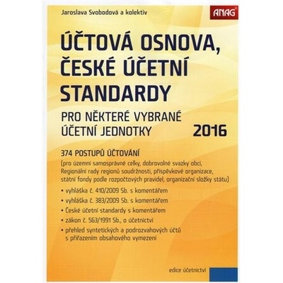Účtová osnova, České účetní standardy 2016