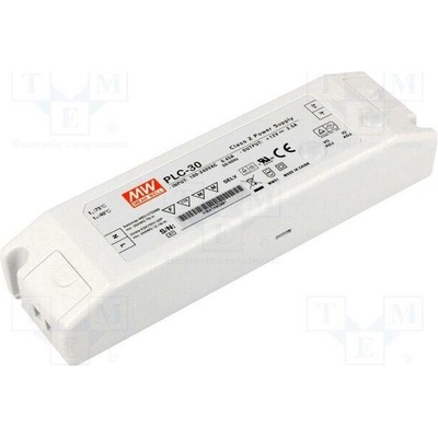 MEAN WELL PLC-30-48 Napájecí zdroj: spínaný; LED; 30,24W; 48VDC; 0,63A; 90÷264VAC; IP20