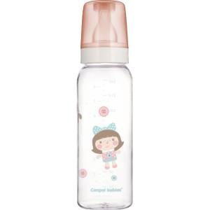 Canpol babies Стъклено шише Canpol - Кукли, 240 ml, розово (42/201c) - ozone