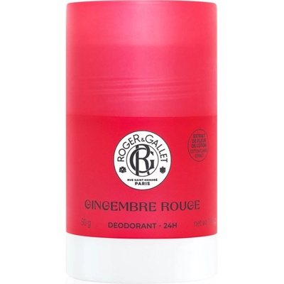 Roger & Gallet Gingembre Rouge дезодорант-стик без съдържание на алуминиеви соли за жени 50 гр