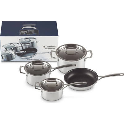 Le Creuset 96209100001000 Súprava hrncov s panvicou 3-ply s pokrievkami, 7 dielov