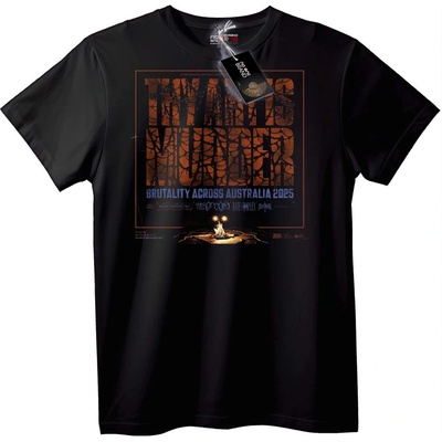 NOONEBRAND Тениска Два Вълка Жестокост 2025 - 2XL, Black