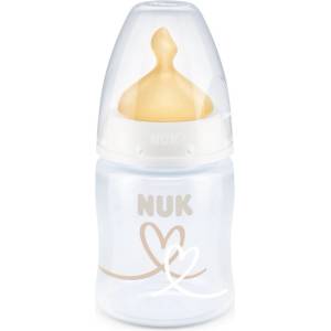 Nuk Шише Nuk First Choice - Temperature control, с каучуков биберон, 150 ml, Бяло (10743876-Бял)
