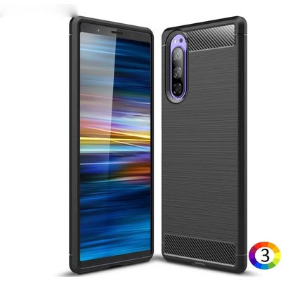 Sony Xperia 2 Удароустойчив Carbon Fiber Калъф и Протектор