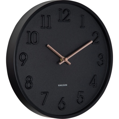 Karlsson Calma стенен часовник, матово черен (KA6041BK)