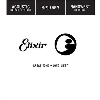 Image 1 of Elixir Acoustic 80/20 Bronze NanoWeb . 024 Единична струна за китара (3313215124-ELIXIR)