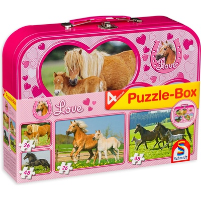 Schmidt Spiele Пъзел Schmidt 4 в 1 - Коне (55588)