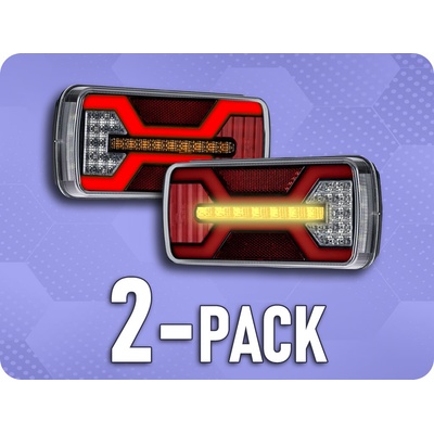 KAMAR LED zadné svetlá X-SPIDER 6 funkci/2-PACK! [L2426] + [L2427]