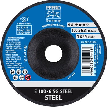 Pferd Brusný kotouč 100 x 6,3 x 16,0 mm 4007220471111