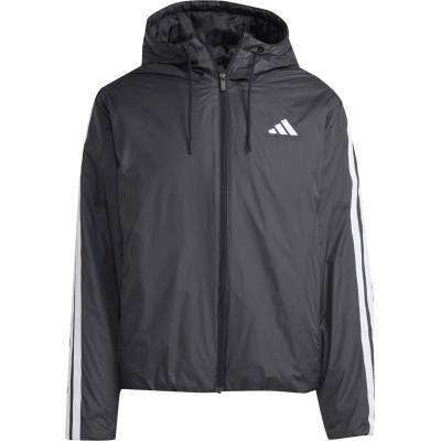 adidas Яке Adidas Men's 3 Stripe Essential Waterproof Wind Resistant Long Sleeve Puffer Jacket - Black