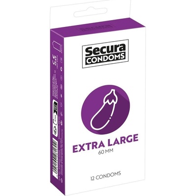 Secura Eggplant extra large condom 60mm 12 ks