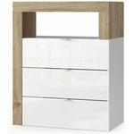 LC Mobili Шкаф за баня бял/кафяв LC Mobili Italia Хамбург 64x78 см (439030-42K)