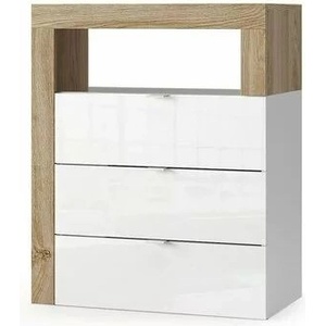 LC Mobili Шкаф за баня бял/кафяв LC Mobili Italia Хамбург 64x78 см (439030-42K)