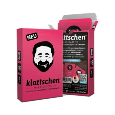 Denkriesen UG DENKRIESEN - klattschen® - Mädelsabend - SPIELKARTENKARTON "Das wahrscheinlich beste Trinkspiel aller Zeiten" | Denkriesen