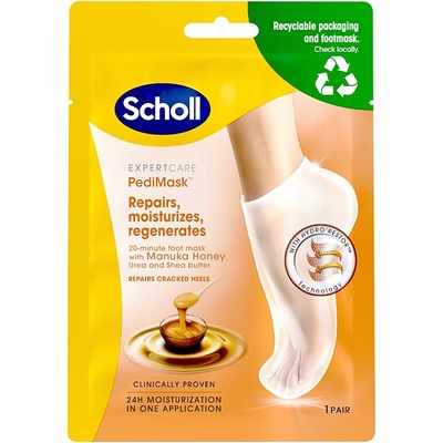 Scholl Pedimask Manuka Honey hloubkově vyživující maska na nohy 1 pár