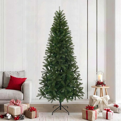 vidaXL С изкуствено коледно дърво Зелен 240 cm ПВЦ, ПЕ и стомана (42018736)