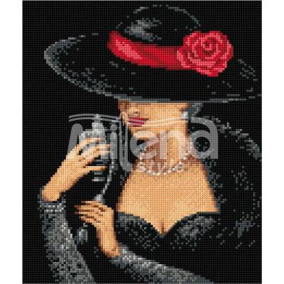 Milena Style Дама с парфюм - Печатана Aida 14 ct без конци