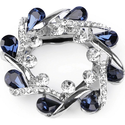 Spona / průvlek / klip s broušenými kamínky crystal 1 ks